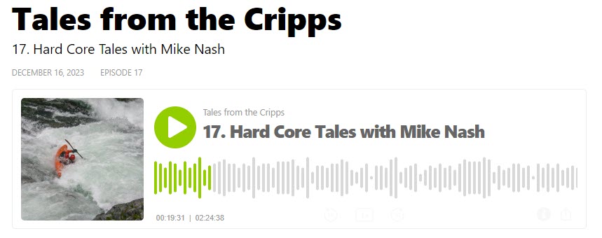 Link to Tales from the Cripps episode with Mike Nash